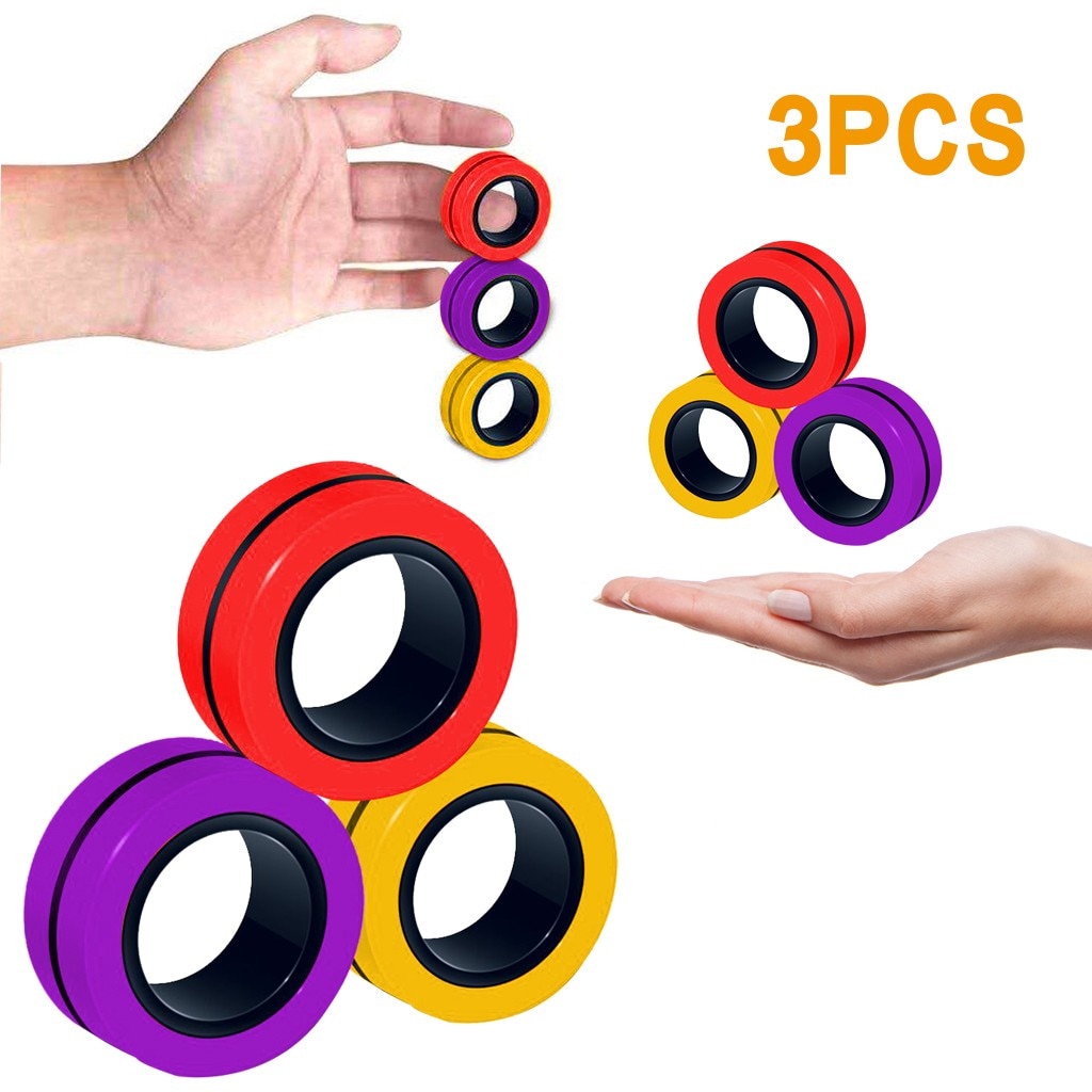 SPINNER Nhẫn Nam Châm Đồ Chơi Giúp Giảm Stress Cho Người Lớn Và Trẻ Em