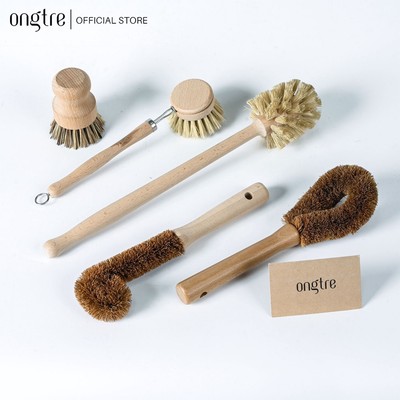 Eco Brush Set ONGTRE, Bộ Cọ Rửa Nhà Bếp, Cọ Tre, Cọ Xơ Dừa, Bàn Chải Vệ Sinh Đa Năng
