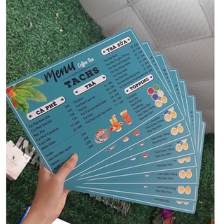 In menu nhựa dẻo chống nước in theo yêu cầu