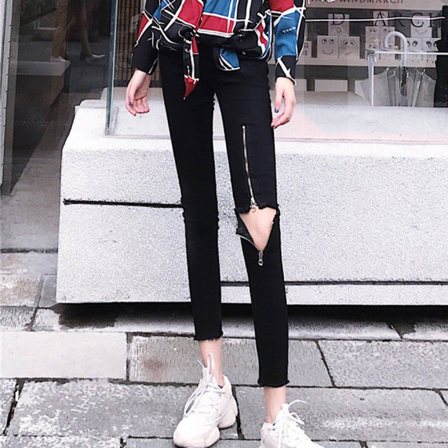 [ORDER] [ORDER] Quần kéo khoá rách gối độc đáo | BigBuy360 - bigbuy360.vn