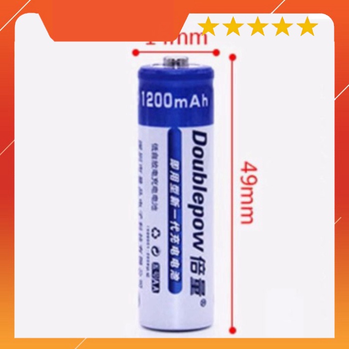 Sạc Pin Doublepow DP-B02 và 4 pin tiểu sạc Doublepow AA 1200mAh, AAA 900 mah