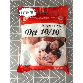Màn tuyn 10/10 màn đôi có cửa tuyn trơn trắng