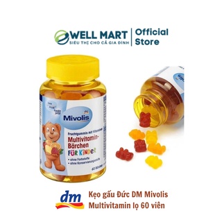 Đức - Kẹo gấu vị trái cây bổ sung Vitamin tổng hợp cho trẻ em Mivolis Mutilvitamin Barchen 60 viên