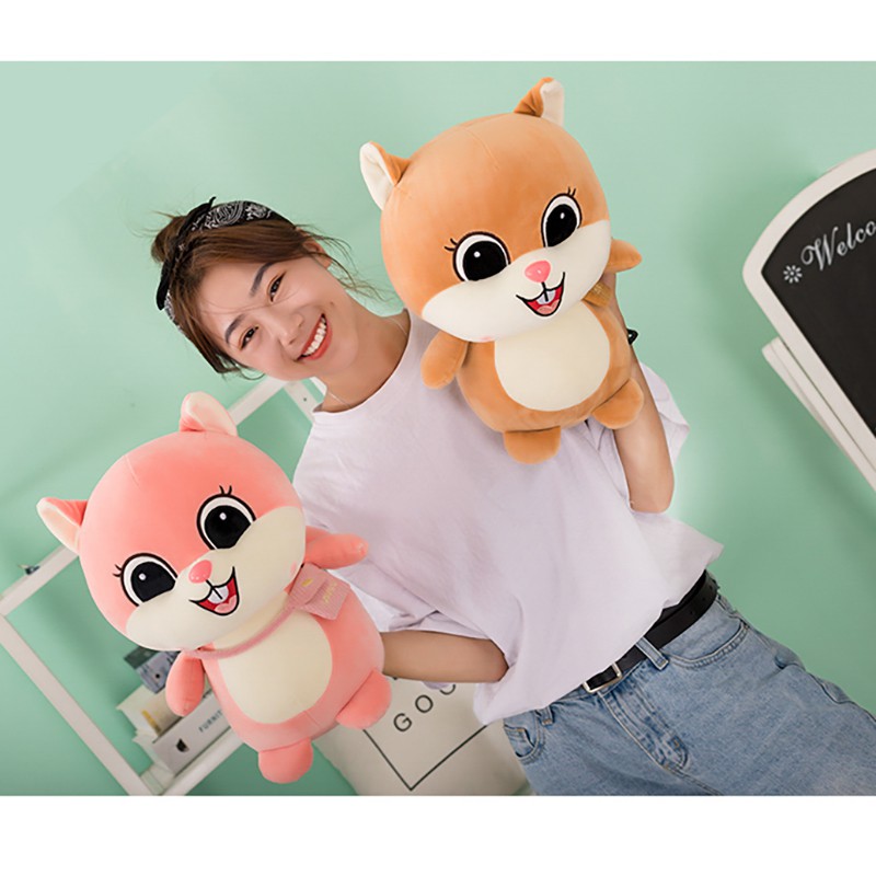 Gấu Bông Sóc Nâu Mang Cặp Siêu Mềm Dễ Thương Cute 40 cm