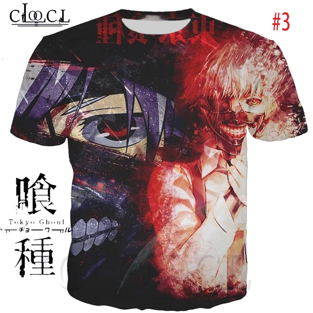 CLOOCL Tokyo Ghoul Anime Cosplay 3D Print T-shirts