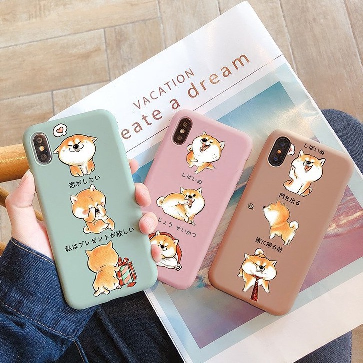 Ốp lưng iphone Shiba bướng bỉnh TPU trơn dẻo mềm 5/5s/6/6plus/6s/6splus/7/7plus/8/8plus/x/xs/11/12/pro/max/plus/promax