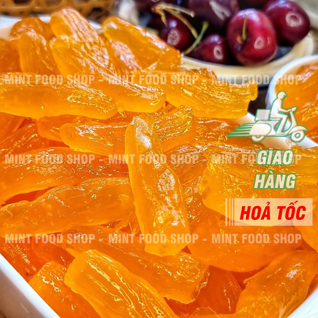 Khoai Sâm Sấy Dẻo ( Mứt Khoai Lang Sâm ) - Lon 500gram