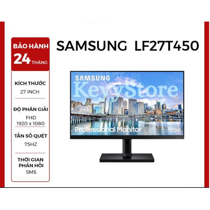 Màn hình Samsung 27 inch viền mỏng LF27T450 Đồ Họa Full HD 75hz Chính Hãng
