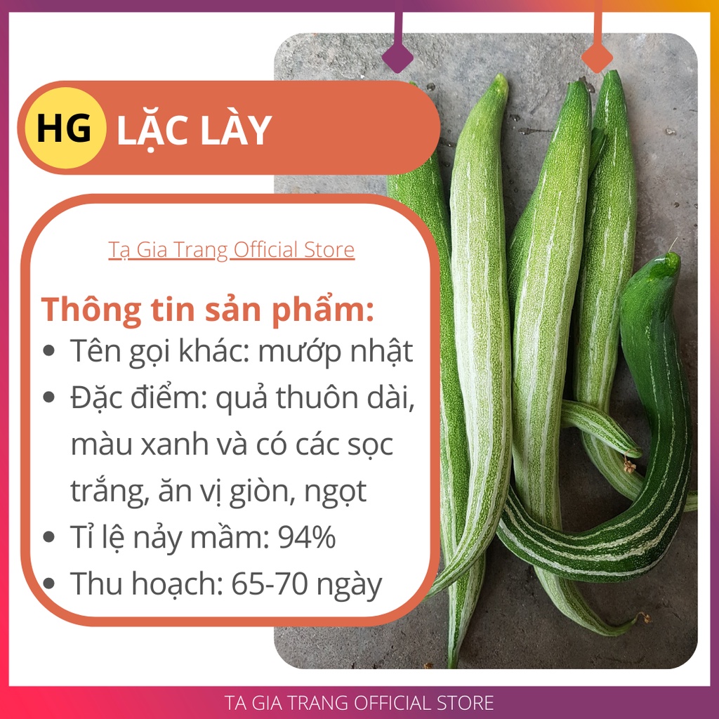 Deal 1K - Hạt giống mướp nhật (lặc lày, lặc lè) - Tập làm vườn cùng Tạ Gia Trang