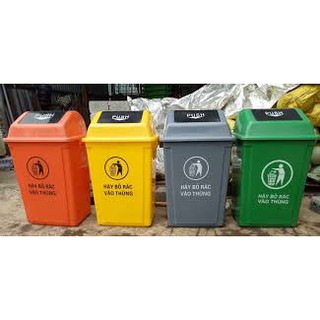 Thùng rác 60l nắp lật tiện dụng