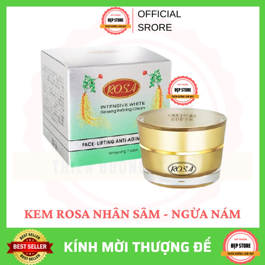 KEM ROSA NHÂN SÂM ĐỎ - ROSA INTENSIVE WHITE GINSENG REFINING CREAM 20G( 🇹🇼 🇹🇼HÀNG CHÍNH HÃNG)