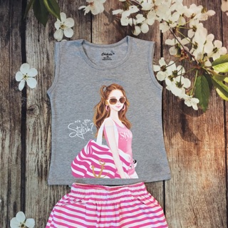 Bộ cotton đại cồ bé gái