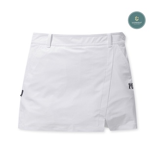 Váy golf nữ Pearly Gates trắng logo sau túi