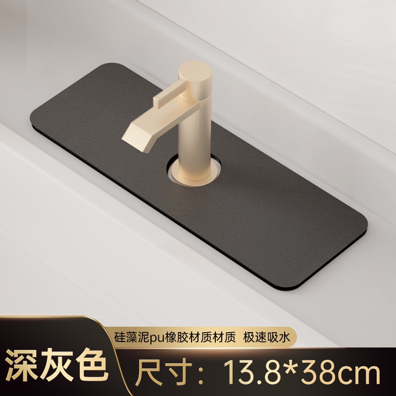 Bộ 3 Tấm Lót Vòi Nước Nhà Tắm/Nhà Bếp Bằng Đá Diatomite Dày Dặn Chống Thấm Nước Tiện Dụng