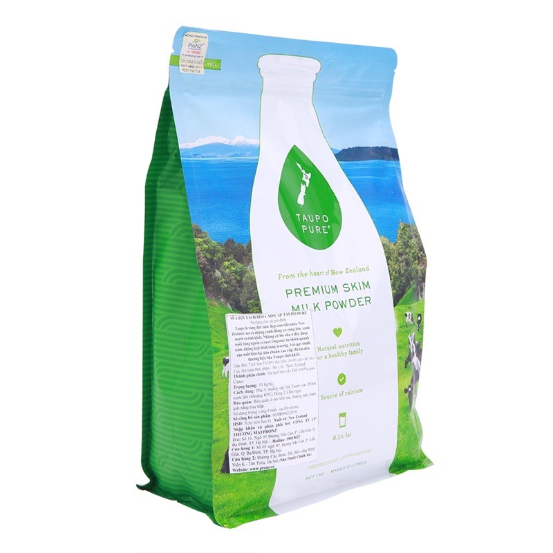 Sữa tươi dạng bột Taupo pure của Newzeland gói 1kg (Date T11/2022)
