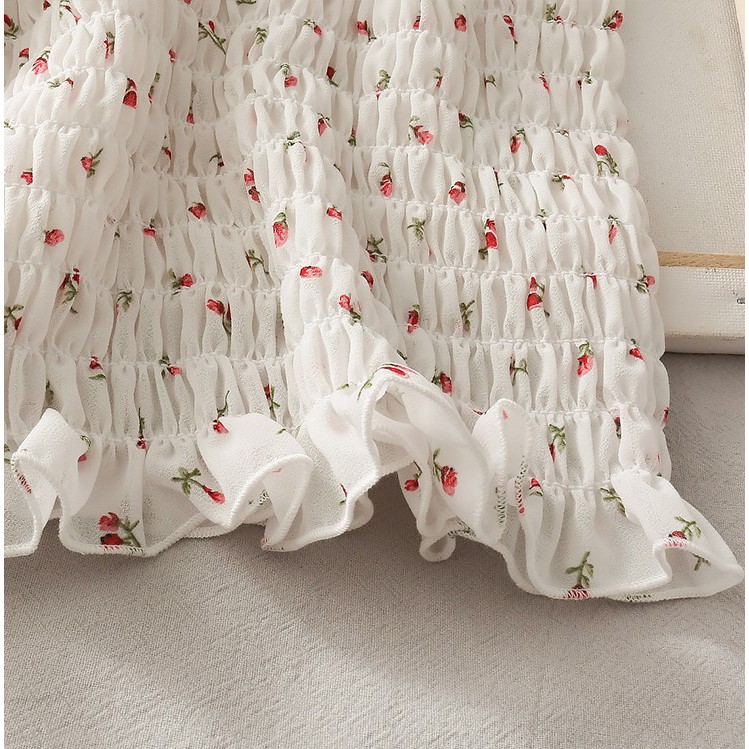 Áo 2 dây dáng croptop hoa nhí nhún ngực phong cách ulzzang Hàn Quốc C39 - Maoshop | BigBuy360 - bigbuy360.vn