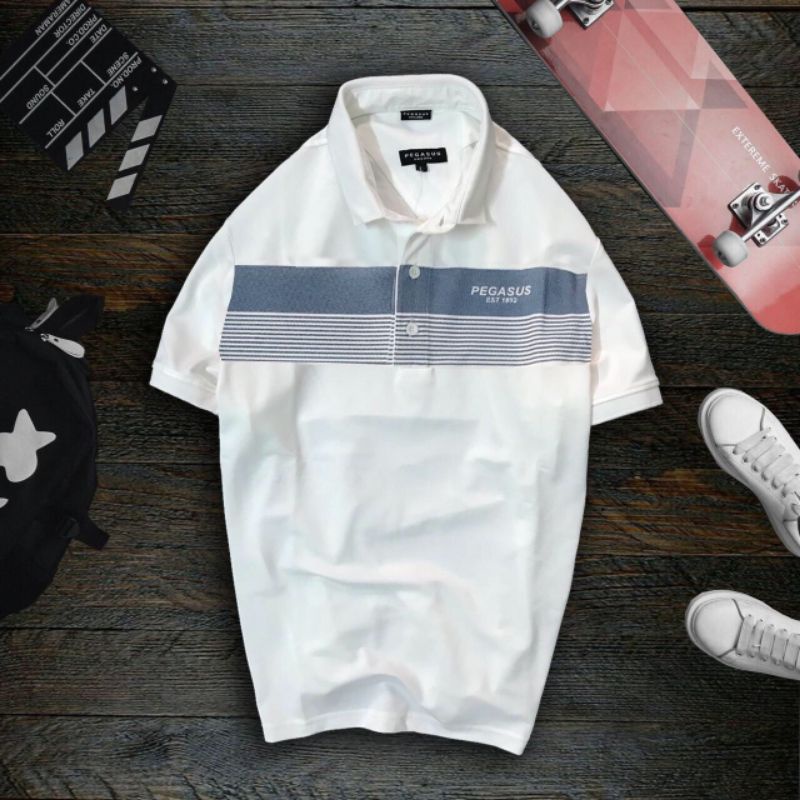 Áo thun polo nam chất cá sấu gai mềm, áo tay ngắn sọc đep | BigBuy360 - bigbuy360.vn