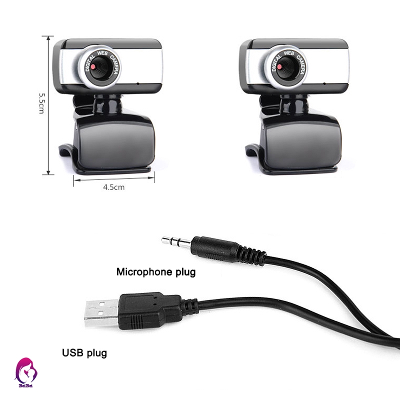 【Hàng mới về】 Webcam HD 12M kèm mic có thể xoay cho máy tính cho Skype/MSN/Yahoo Messenger/Window7/ Win8 /Window10