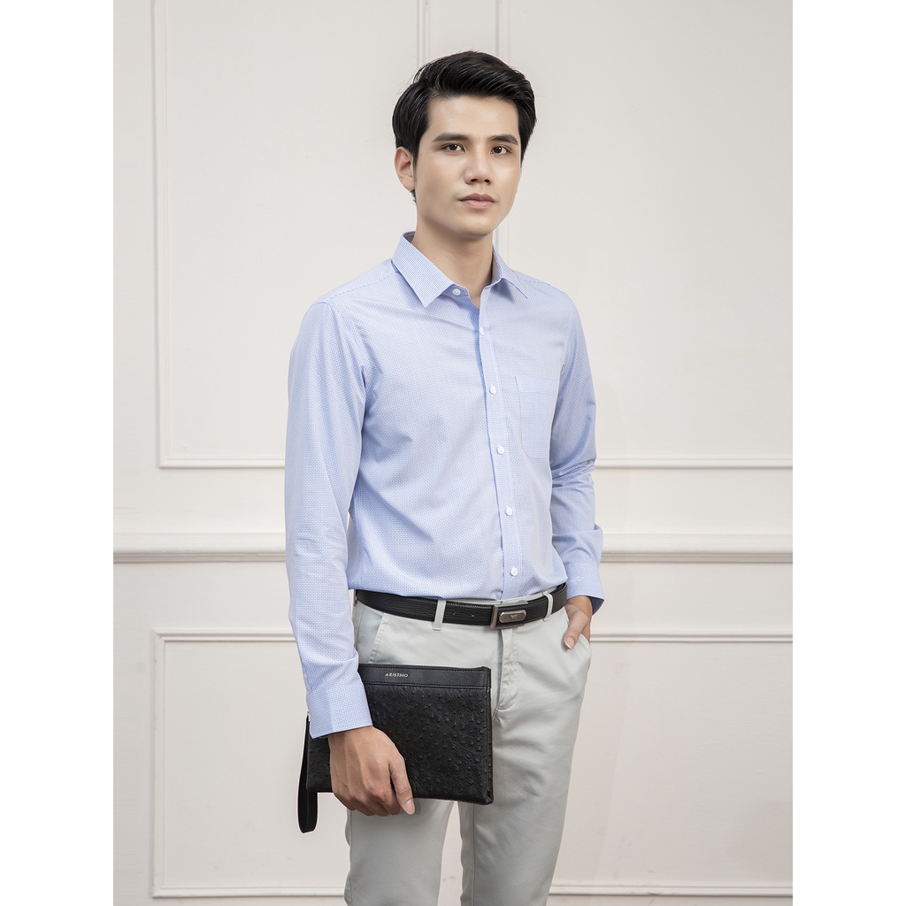 Áo sơ mi nam dài tay ARISTINO chất liệu cao cấp, thoáng mát, thấm hút tốt, hạn chế nhăn co - ALS05601
