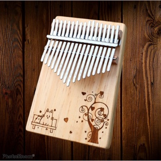 Đàn kalimba gỗ gecko Leaf Music- LM005S hình mèo gốc cây Hàng chính hãng