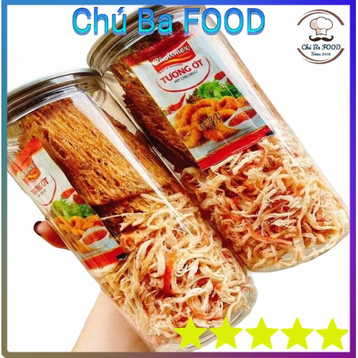 Khô Mực Mix 2 Vị ⚡Hấp dừa, Cán nguyên⚡Chú Ba FOOD | Mực thơm, Ngon, Chất lượng 250G(Cả Hộp)