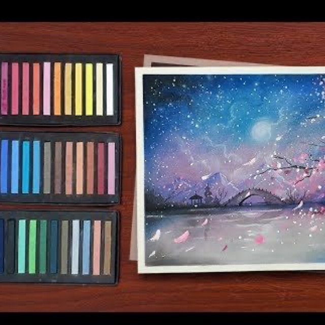 Phấn Tiên Maries Vẽ Tranh Ngân Hà Master Pastel Soft Oil Pastel Nhuộm Tóc Tạm Thời