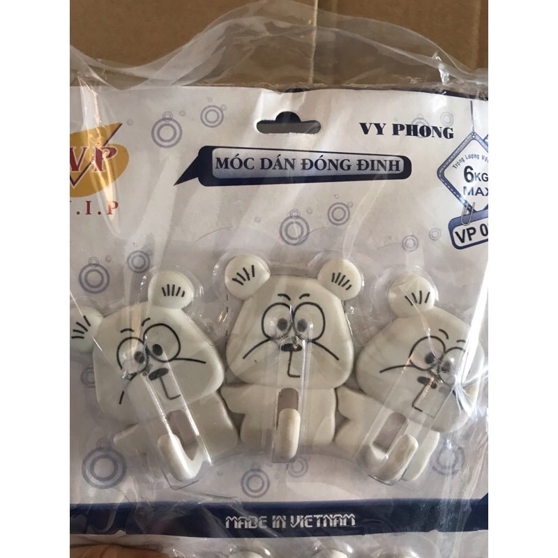 Combo 10 vĩ móc dán tường có đinh đóng vào tường