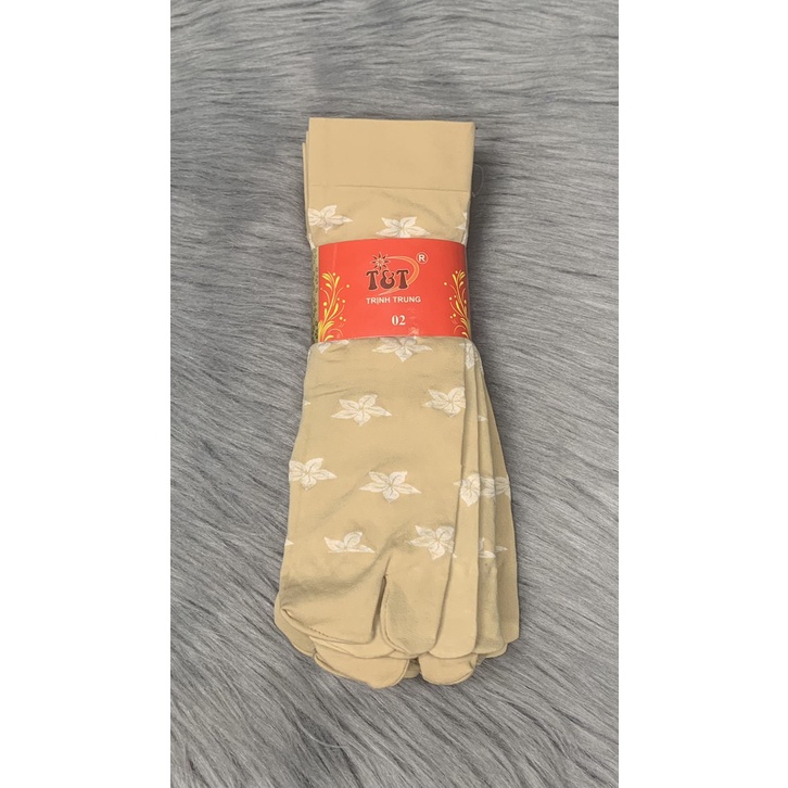 [HCM]Combo 5 hoặc 10 đôi vớ da , tất da , tất nữ , vớ nữ , chống nắng , họa tiết bông chìm ,thương hiệu T&amp;T , thun cotto