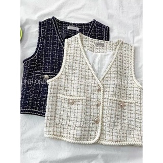 Áo khoác Gile dạ Tweed Quảng Châu - ORD