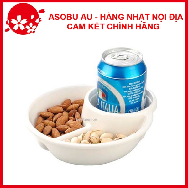 [GIẢM SỐC] Khay ăn chia 2 ngăn sâu lòng kèm khay để cốc NỘI ĐỊA NHẬT BẢN