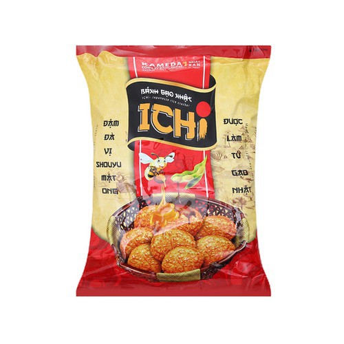 Bánh gạo Nhật Ichi vị shouyu mật ong gói 180g