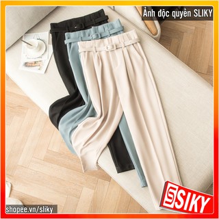 Quần baggy xếp li kèm belt - 4BASIC - QBG02