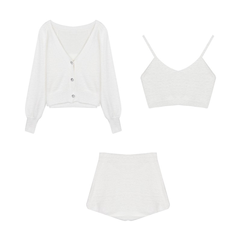 Áo Khoác Cardigan Dài Tay/Áo Hai Dây/Quần Short Xinh Xắn Thời Trang Cho Nữ | BigBuy360 - bigbuy360.vn