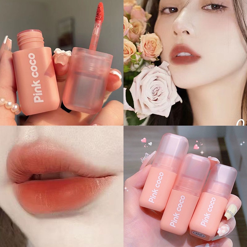 Son Kem Màu Hồng Đào Đất Sét Tông Nhung Lì