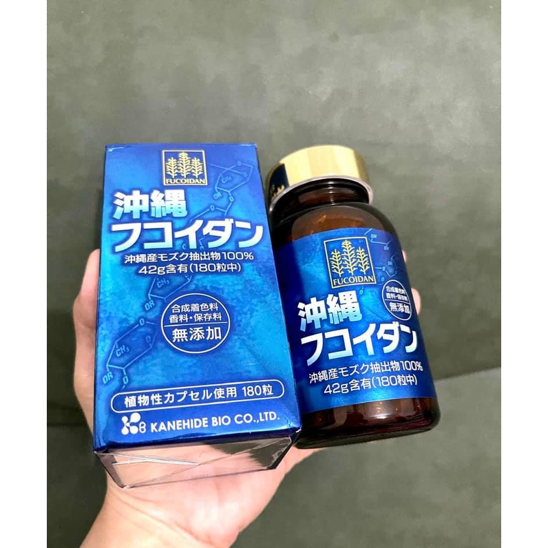 Viên tảo uống hỗ trợ ung thư Fucoidan Okinawa xanh 180 viên Nhật Bản