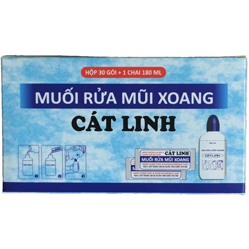 MUỐI RỬA MŨI XOANG CÁT LINH – Giúp vệ sinh mũi, làm sạch chất nhầy, giúp thông mũi