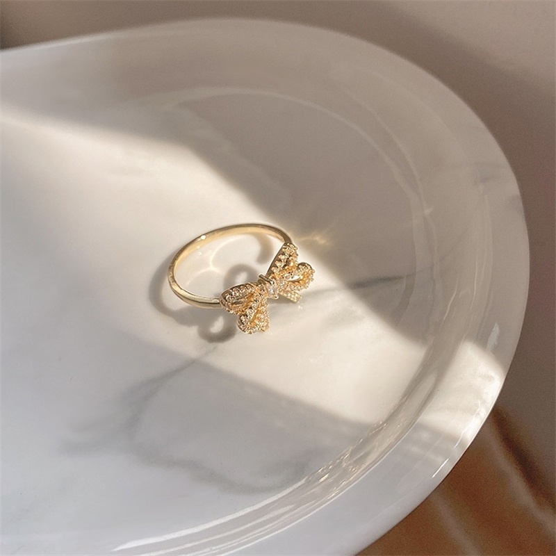 Nhẫn hở hình nơ thiết kế độc đáo sang trọng thời trang mùa hè