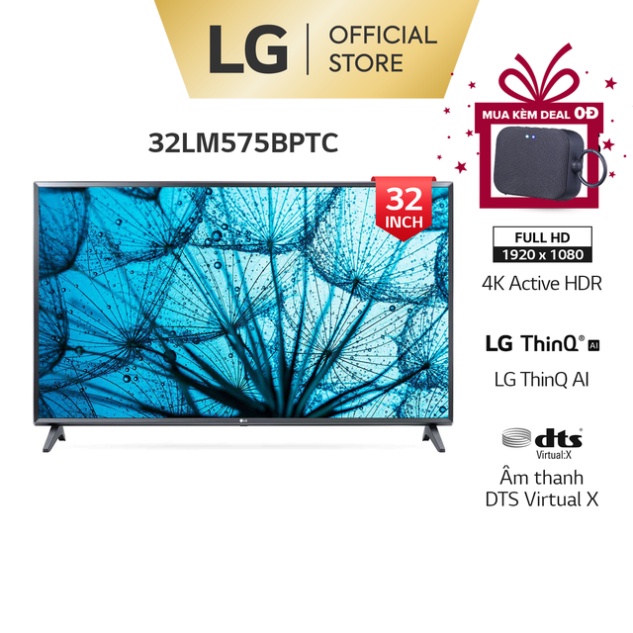 Smart FHD Tivi LG 32 Inch 32LM575BPTC ThinQ AI - Model 2021 - Miễn phí lắp đặt Full (Nguyên seal )