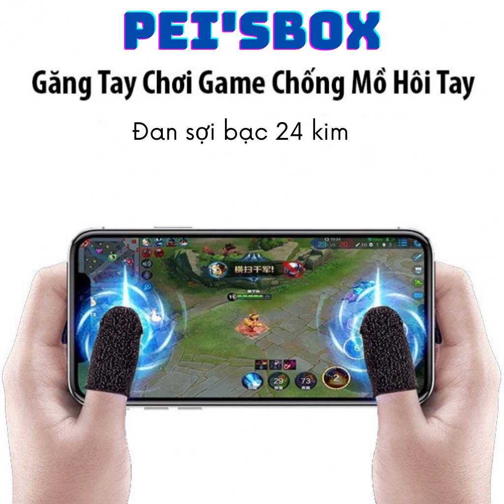 Găng tay chơi Game chống mồ hôi tay- chống trượt- tăng độ nhạy dành cho game Mobile[ Sợi bạc 24 kim]