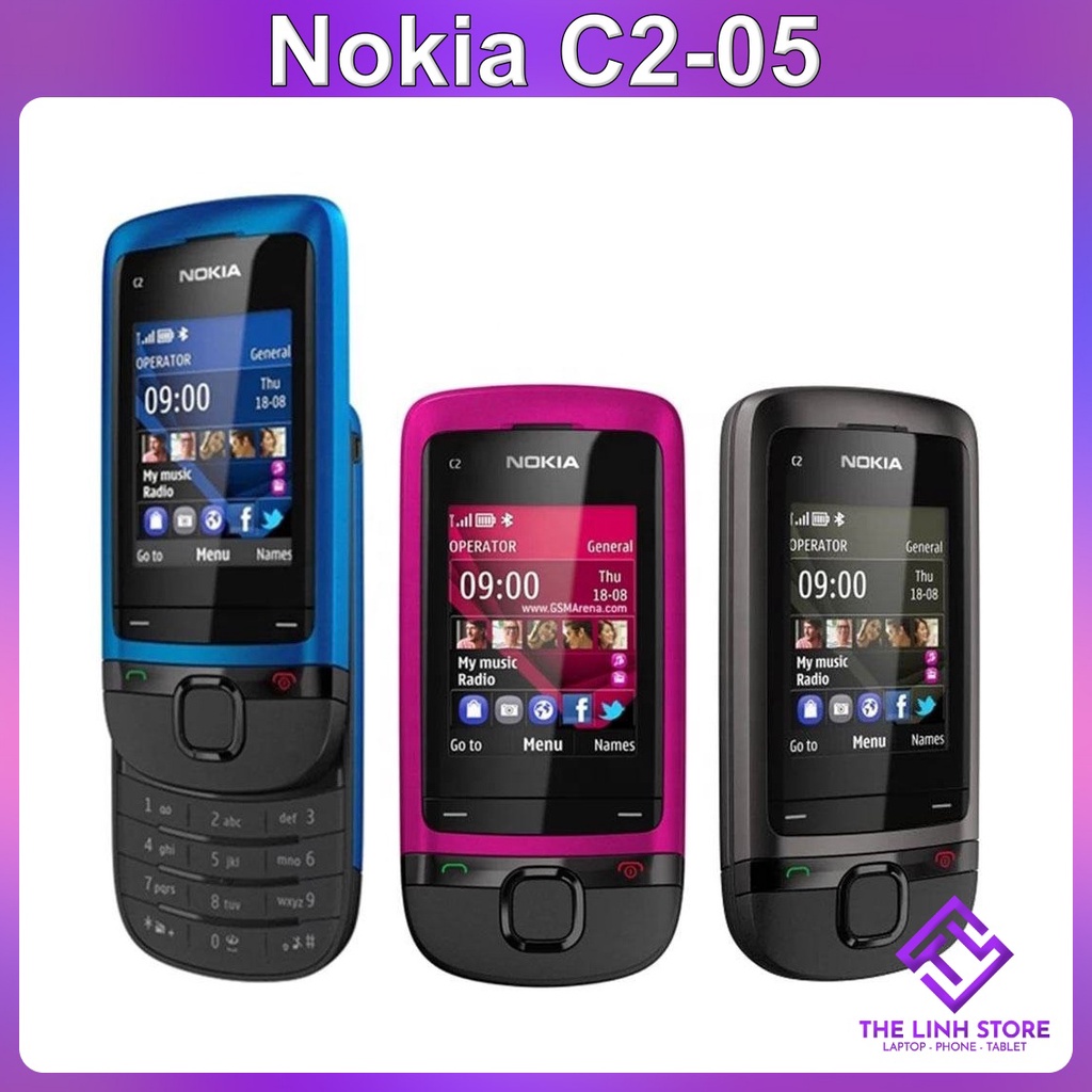 Điện thoại nắp trượt Nokia C2-05 FullBox - Có đủ pin và sạc