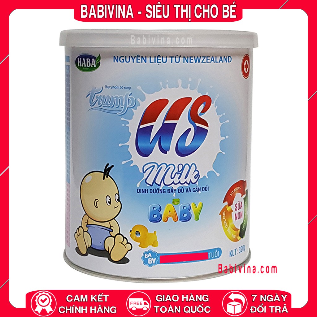Sữa bột us milk baby 320g
