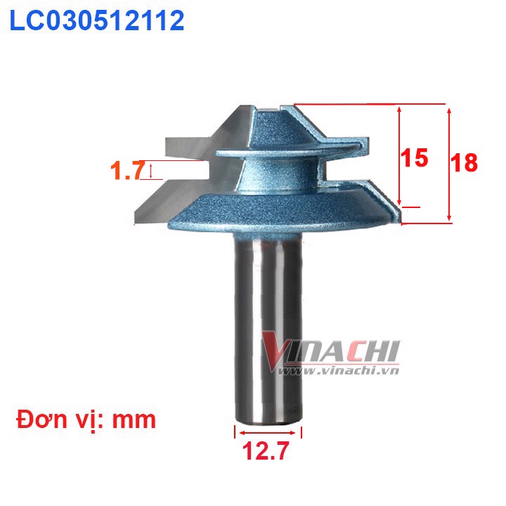 Mũi ghép góc cạnh Tideway LC0305-ghép được ván có độ dày từ 8-28mm