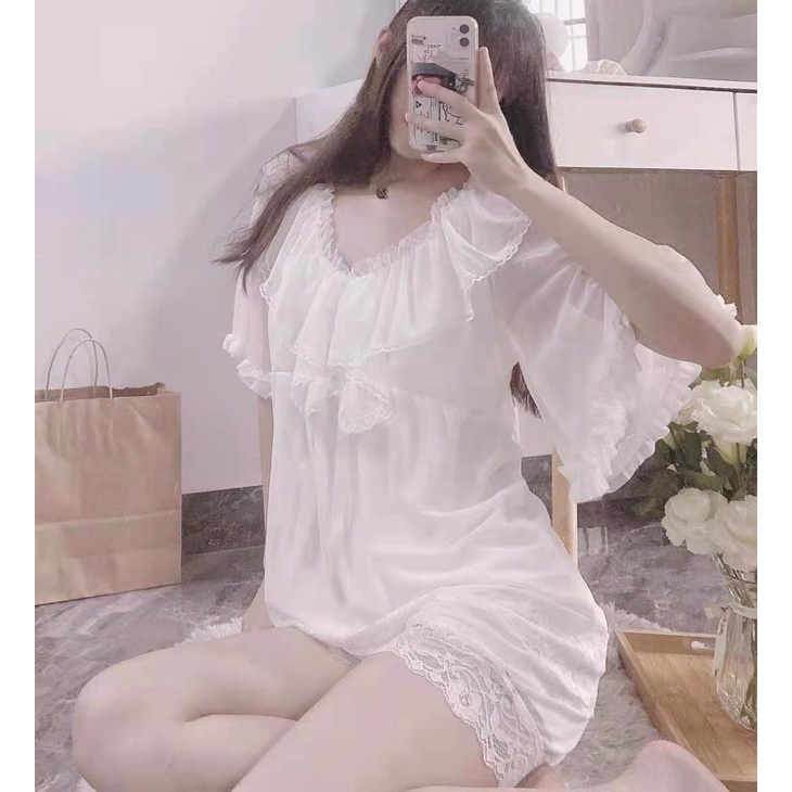 Bộ ngủ hồng ulzzang siêu xinh (có clip) | BigBuy360 - bigbuy360.vn