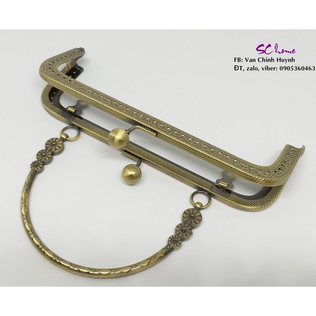 Khung/khóa ví loại vuông 18cm