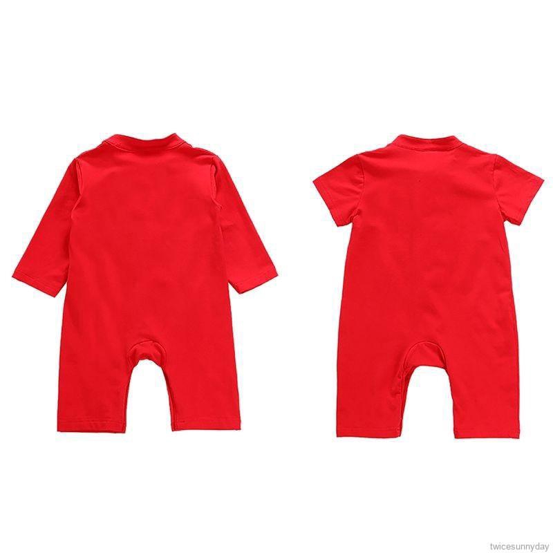 ☀ sunny ღ Áo Liền Quần Cotton Tay Dài Họa Tiết Thêu Cho Bé