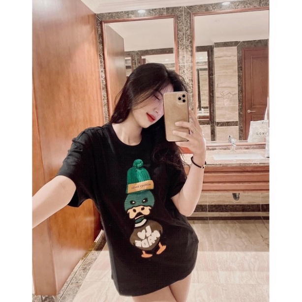 [Ả𝐧𝐡 +Video 𝐓𝐡ậ𝐭] Áo Thun Vịt Xanh LV - Áo thun tay lỡ unisex nam nữ form rộng oversize chất liệu Cotton co dãn 4 chiều | BigBuy360 - bigbuy360.vn