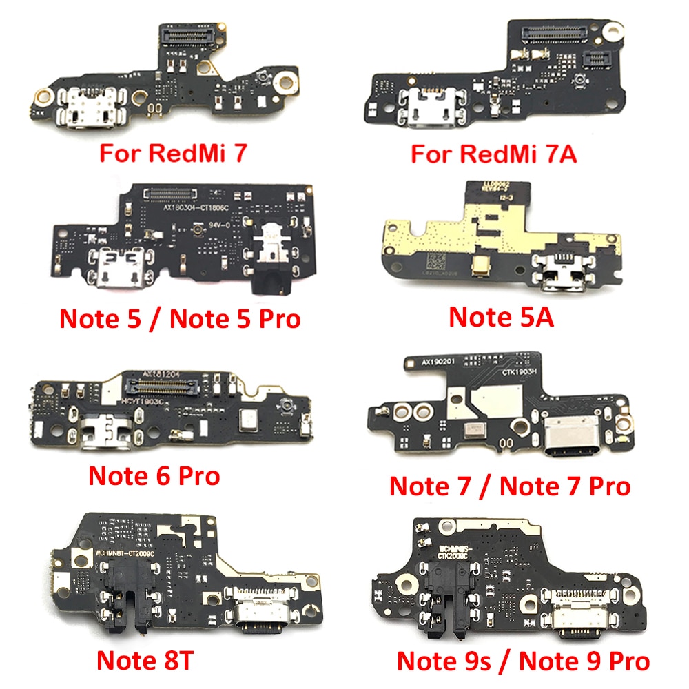 Mạch cổng sạc cho Xiaomi Redmi Note 8 9 8t 7 6 5 5a Pro Go 7 7a S2 9a
