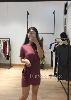 Váy cotton thắt eo