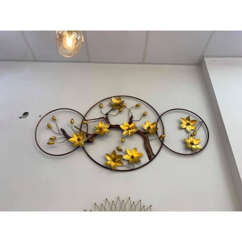 Tranh Sắt Treo Tường Nghệ Thuật, Tranh Decor Trang Trí Hoa Mai Trắng Mã C806