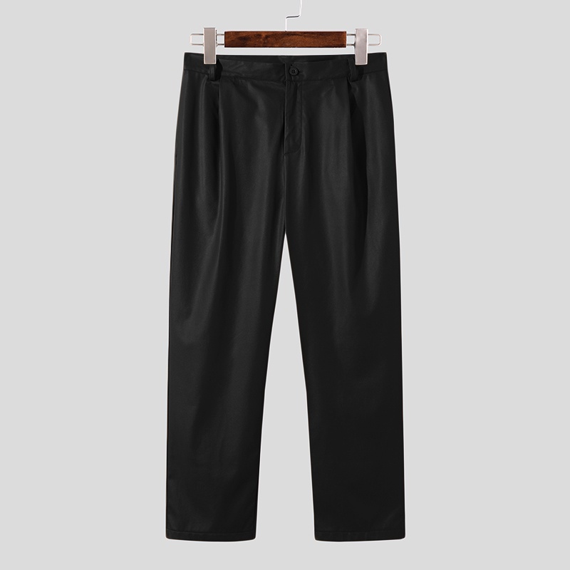 Quần dài INCERUN ống suông rộng phong cách Hàn Quốc dành cho nam